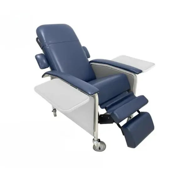 Blood Donation and Blood Collection Chair, with Patient Attendant Seat and Two Tables